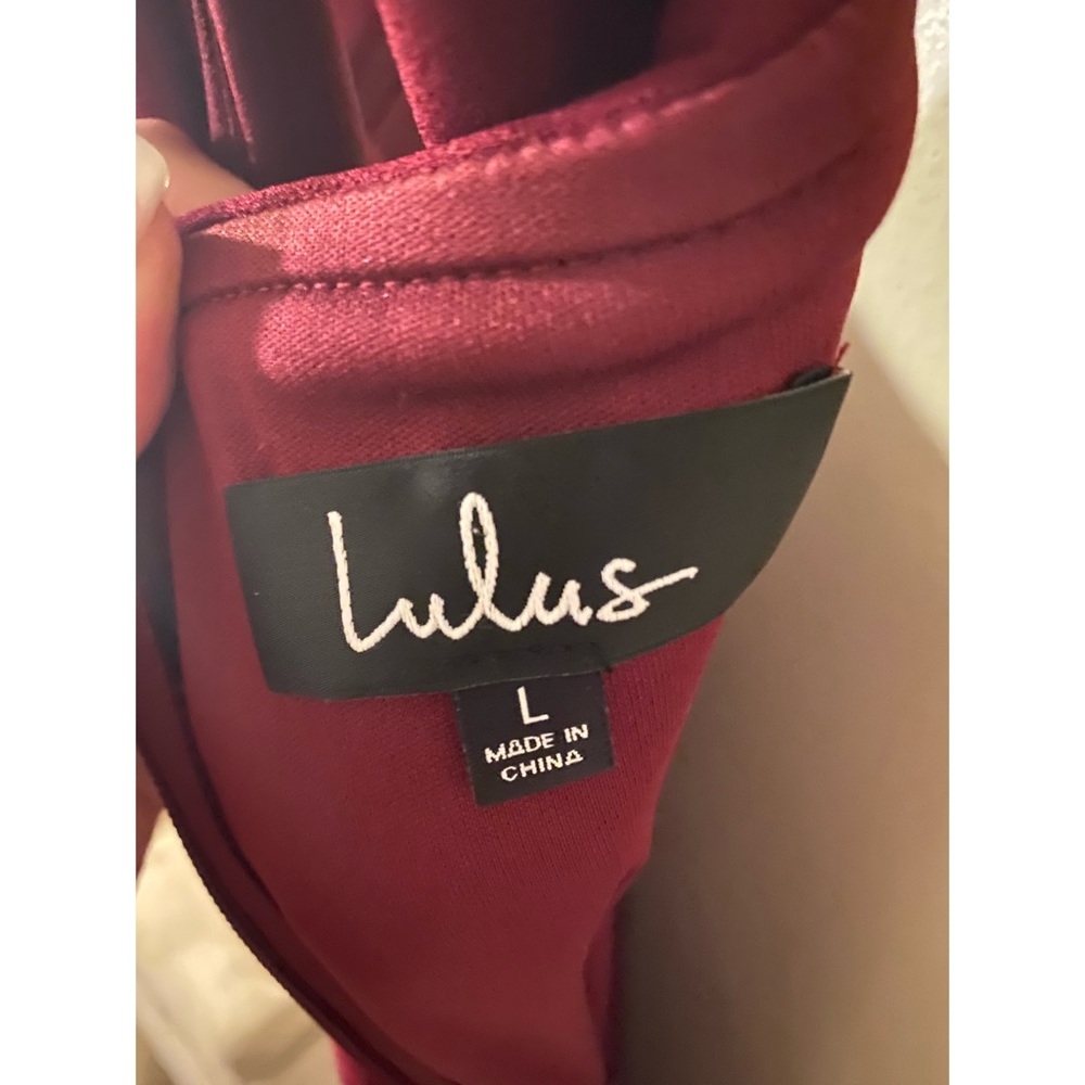 Lulu’s Burgundy Off-the-Shoulder Maxi Dress